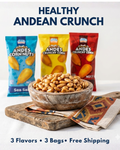 Healthy Andean Crunch Corn, 3-Flavor Variety Test Pack (3 Bags, Free Shipping)